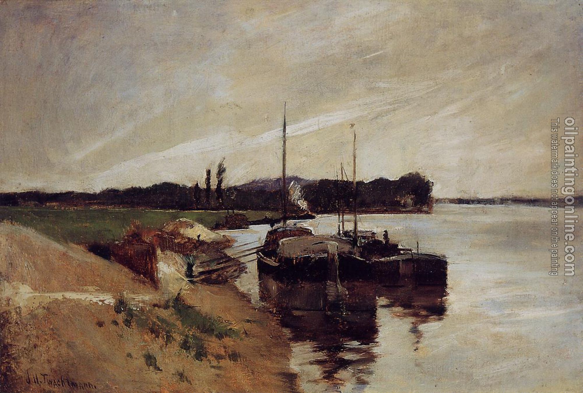 John Henry Twachtman - Mouth of the Seine